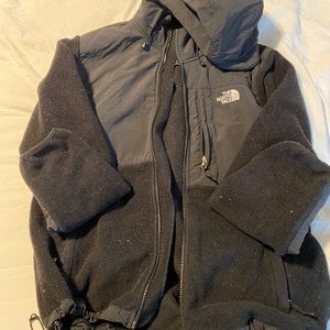 The north face black zip up jacket
